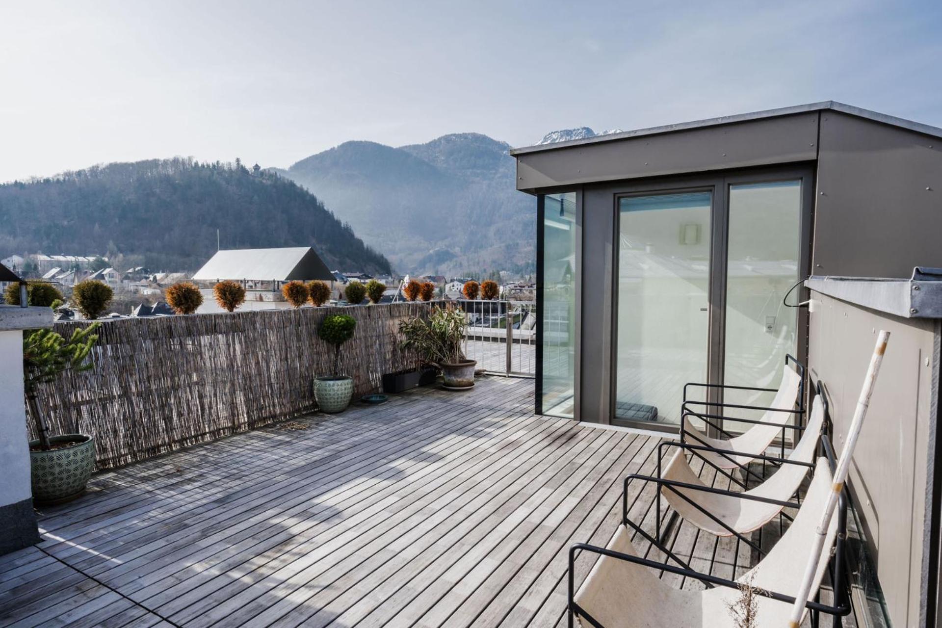 Luxus Penthouse Mit Panoramablick Bad Ischl Exterior foto